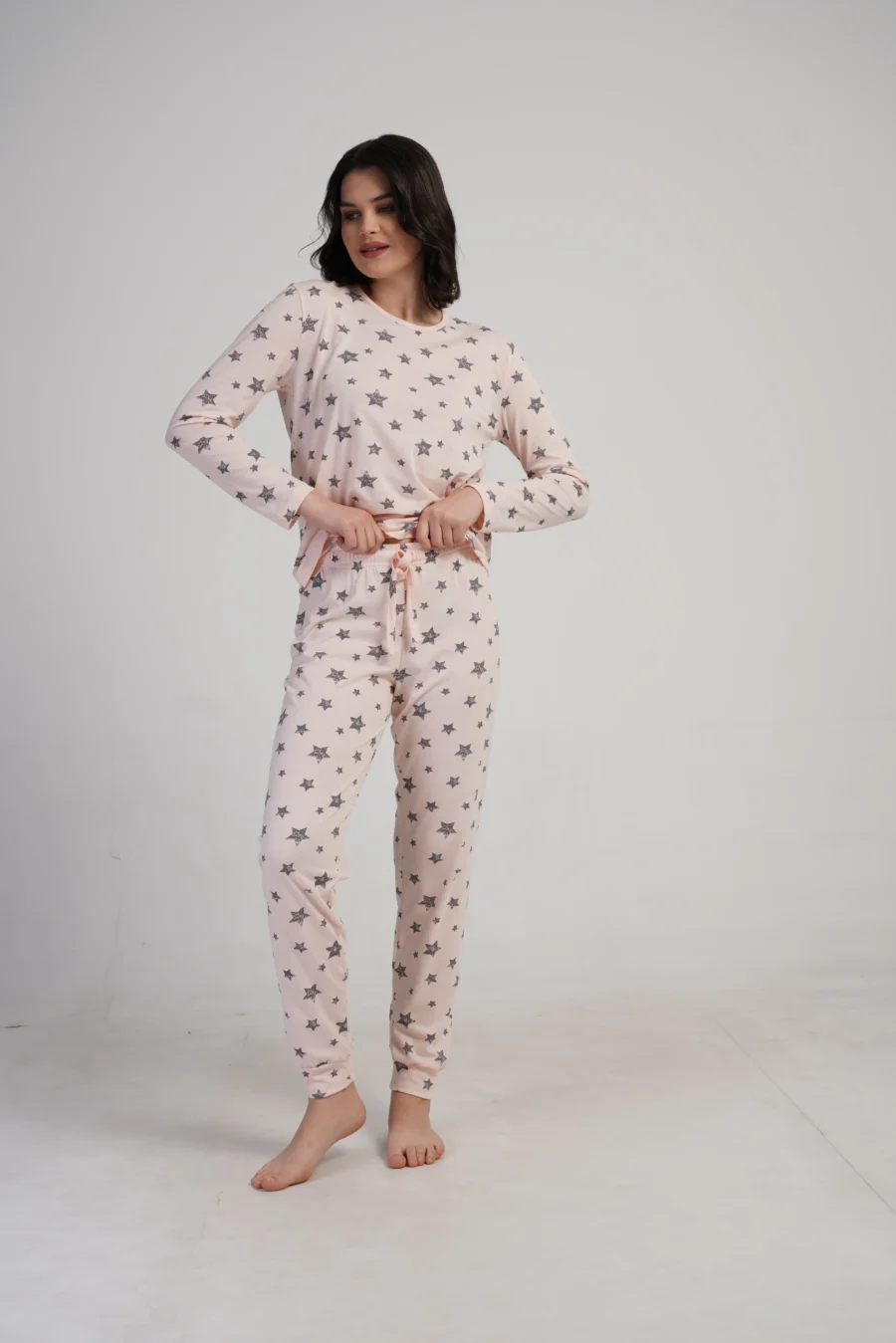 Piżama Damska Vienetta Star Comfort, Różowy, r. S-XL - obrazek 4