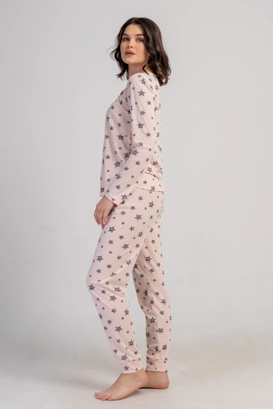 Piżama Damska Vienetta Star Comfort, Różowy, r. S-XL - obrazek 6