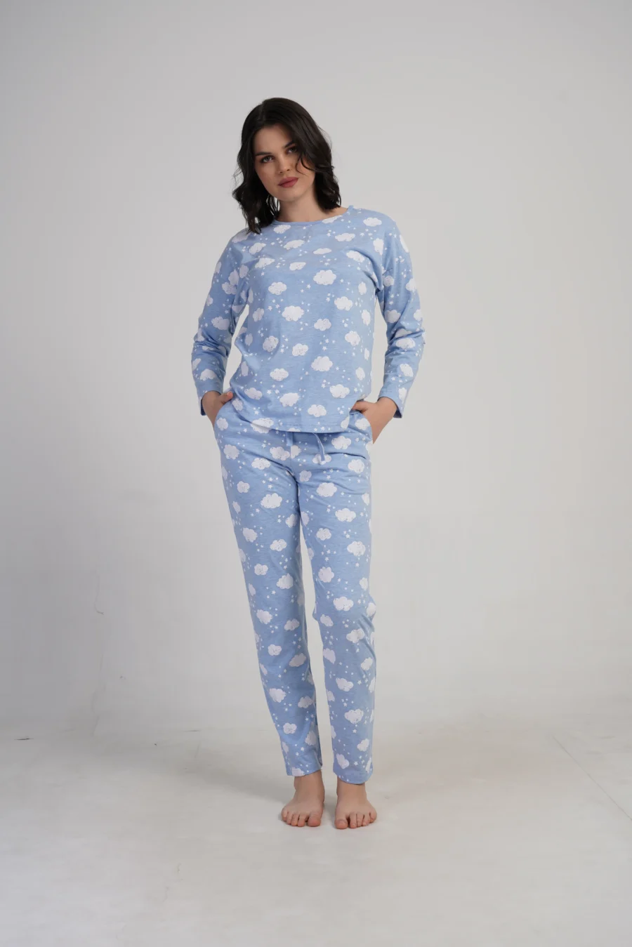 Piżama Damska Vienetta Cloud Dream, Niebieski, r. S-XL - obrazek 2