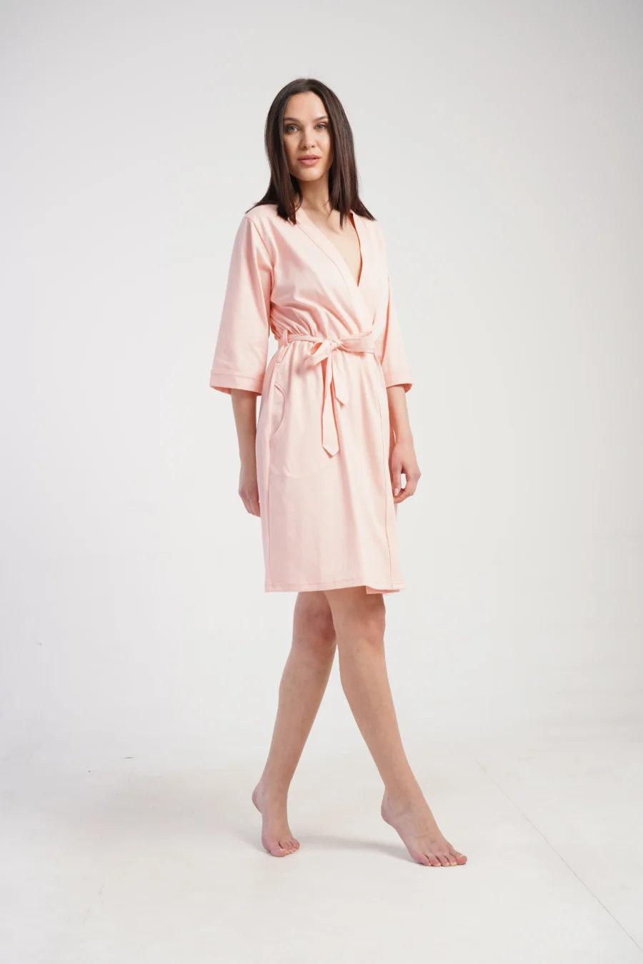 Szlafrok damski Vienetta Pink Wrap, Różowy, r. S-XXL - obrazek 3