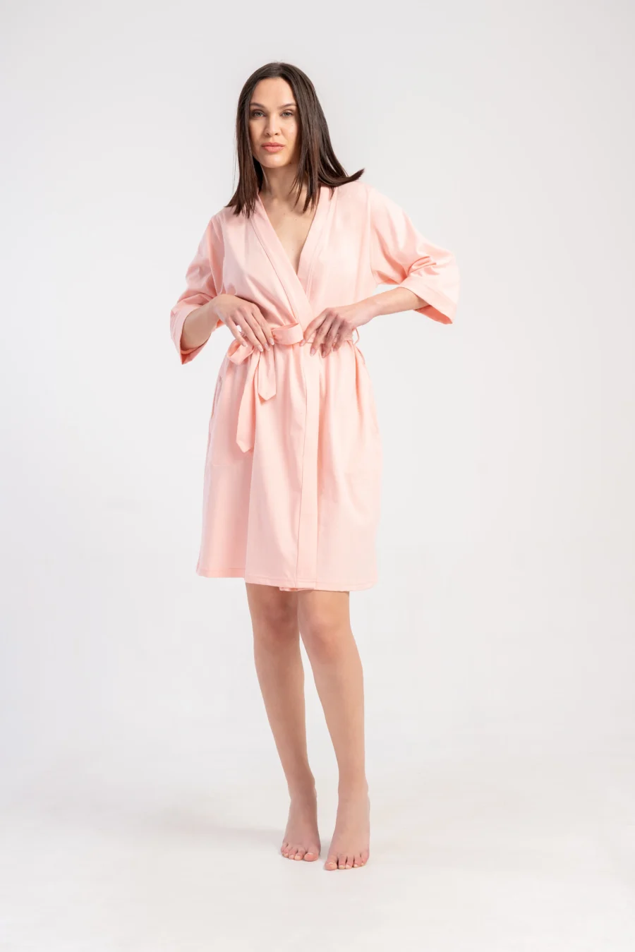 Szlafrok damski Vienetta Pink Wrap, Różowy, r. S-XXL - obrazek 4