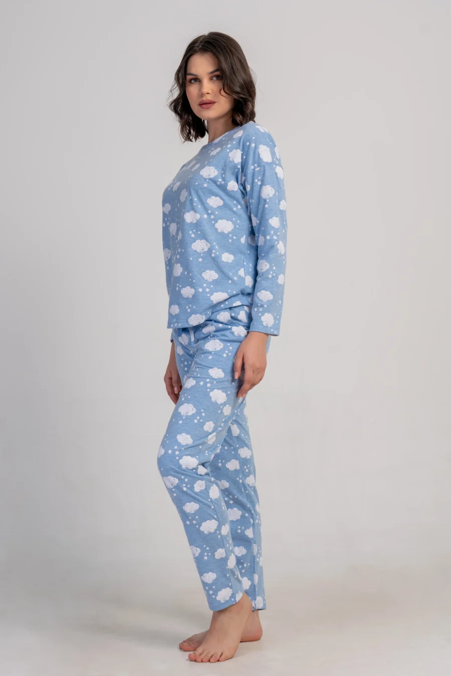 Piżama Damska Vienetta Cloud Dream, Niebieski, r. S-XL - obrazek 3