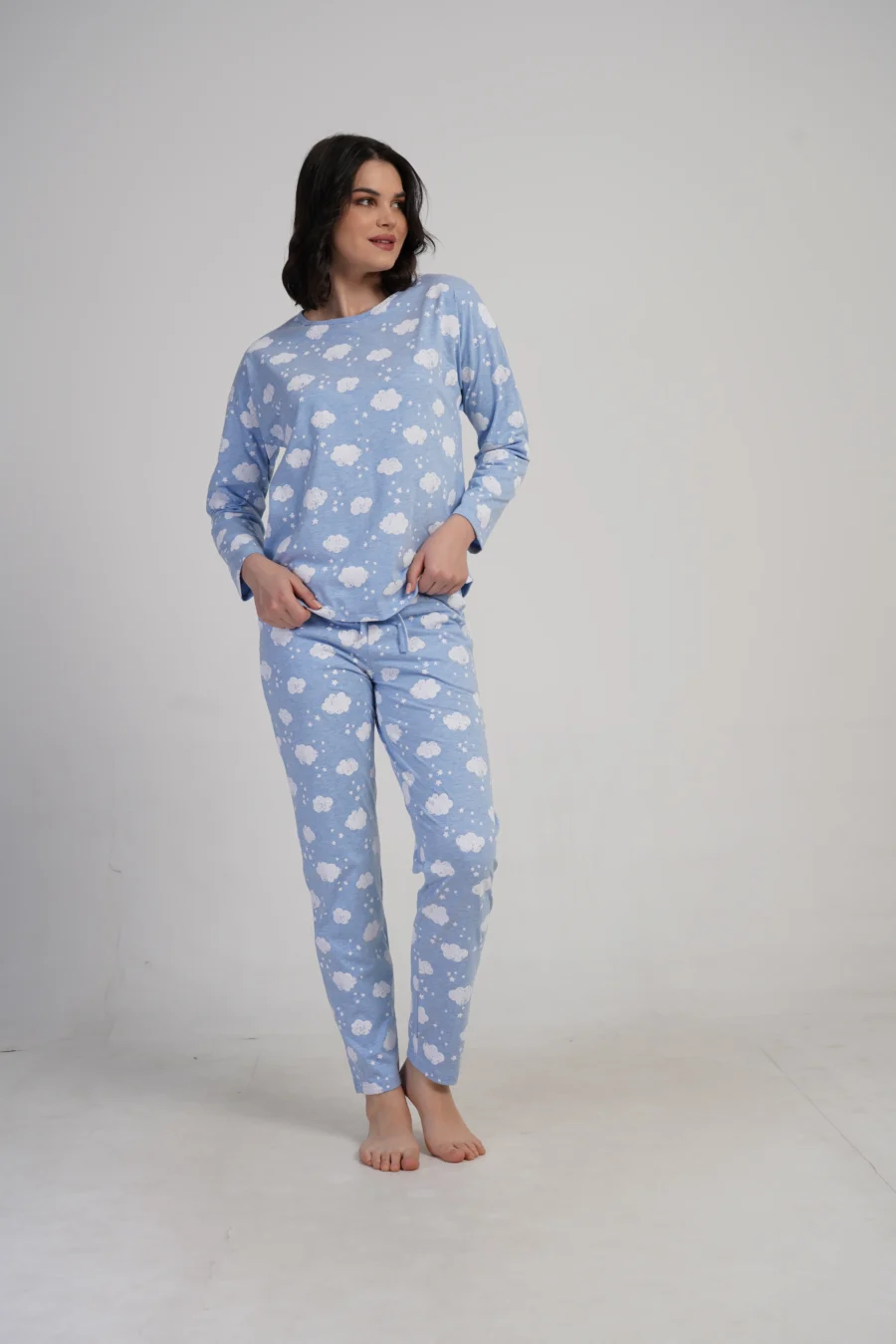 Piżama Damska Vienetta Cloud Dream, Niebieski, r. S-XL - obrazek 6
