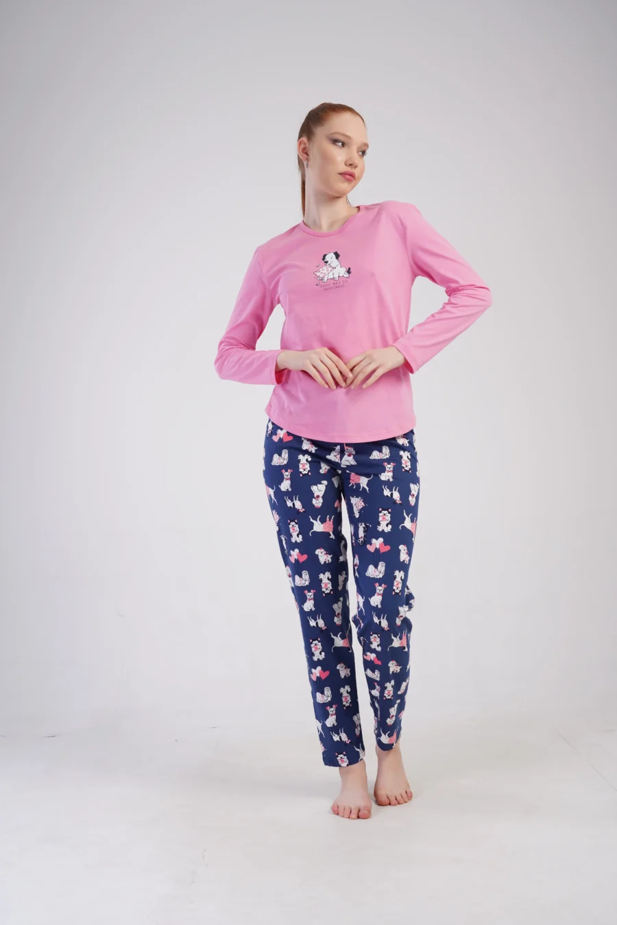 Piżama Damska Vienetta Pet Dreams, Różowy, r. S-XL - obrazek 2