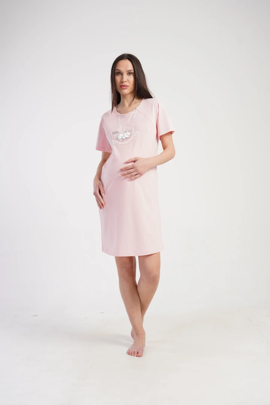 Koszula do Karmienia Vienetta Bunny Dream, Różowy, r. S-XXL - obrazek 2