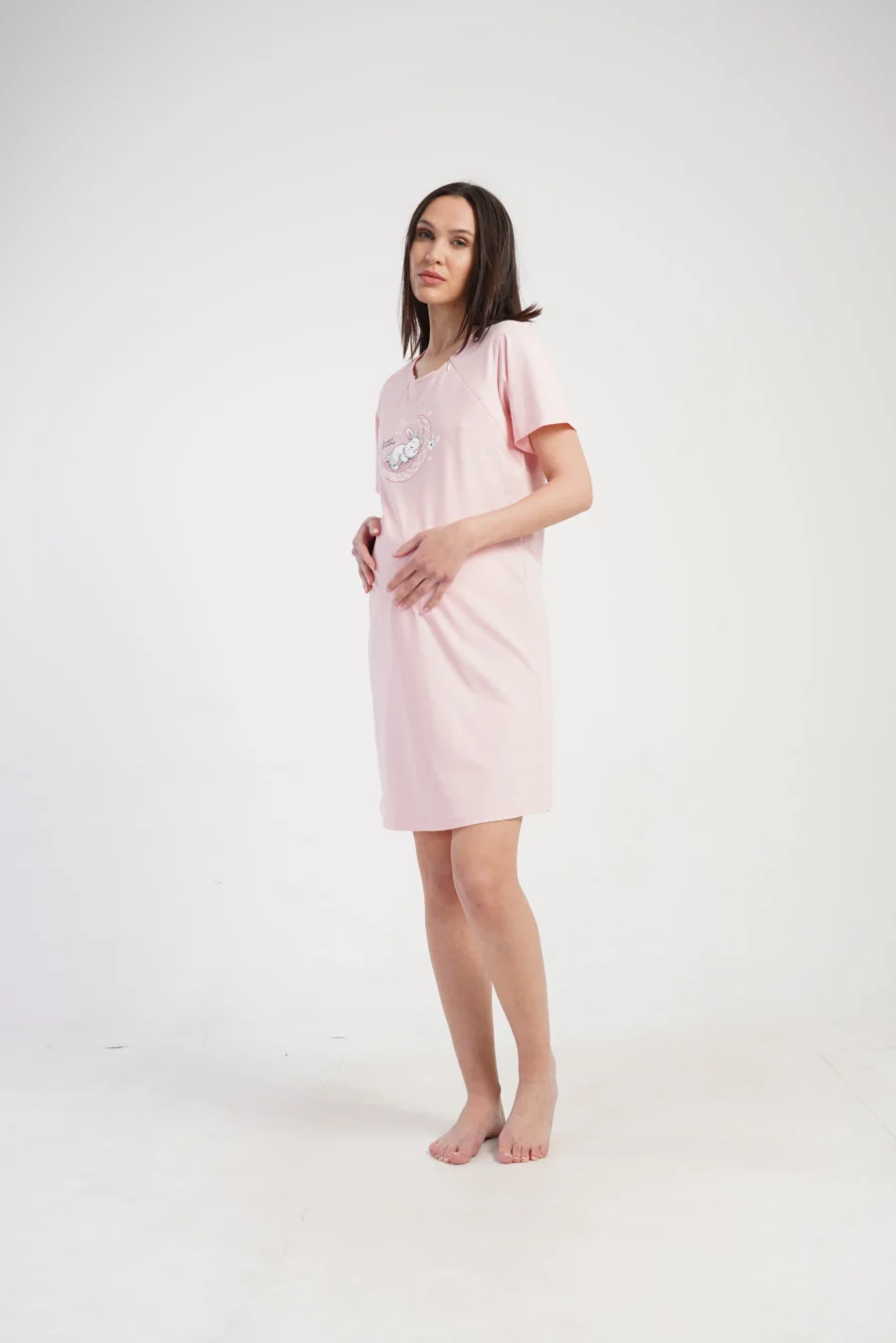 Koszula do Karmienia Vienetta Bunny Dream, Różowy, r. S-XXL - obrazek 3