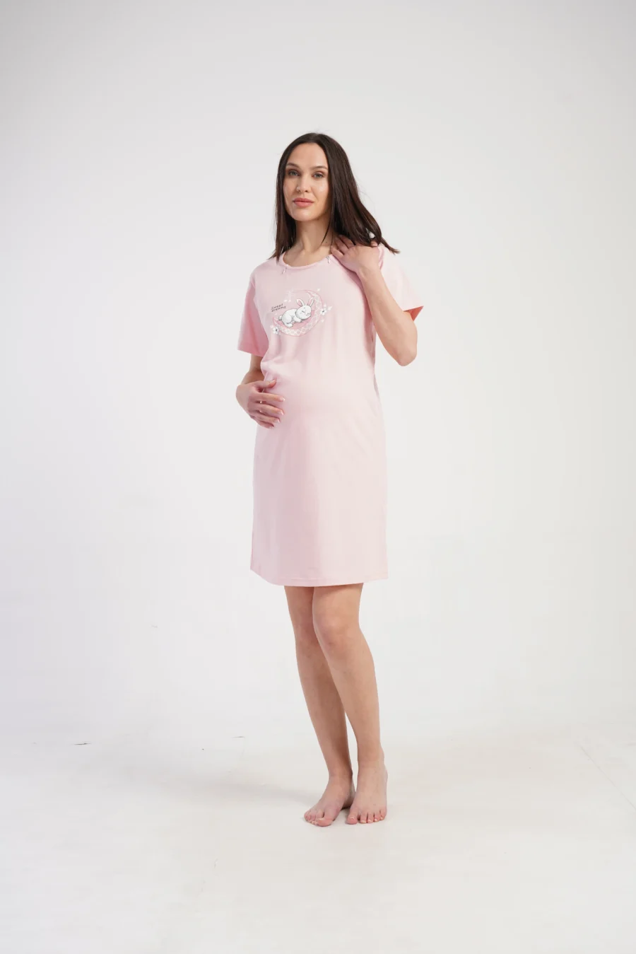 Koszula do Karmienia Vienetta Bunny Dream, Różowy, r. S-XXL - obrazek 4