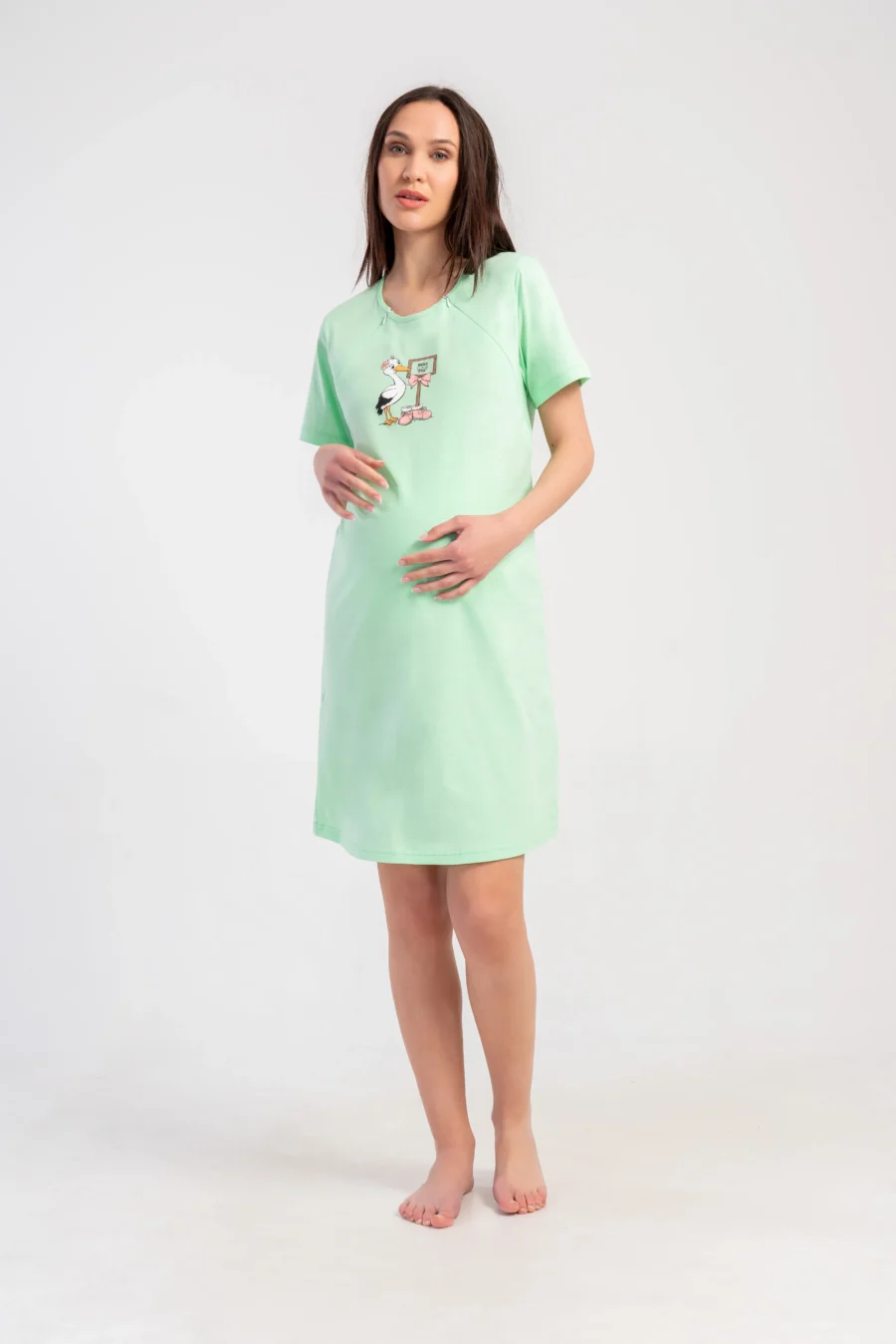 Koszula do Karmienia Vienetta Little Stork, Zielony, r. S-XXL - obrazek 2
