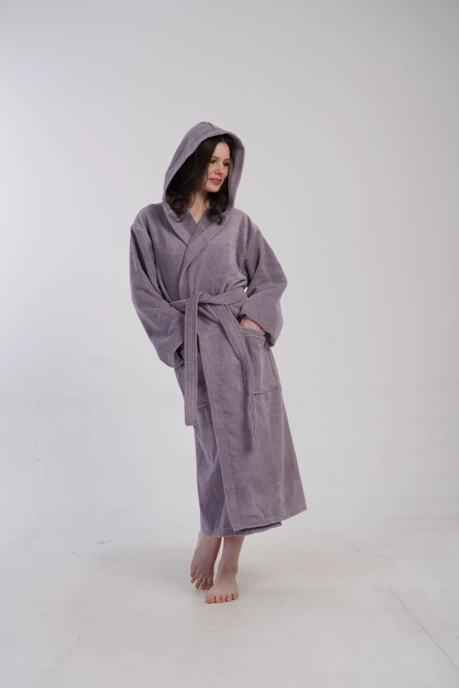 Szlafrok damski Vienetta Sweet Dreams, Fioletowy, r. M-XL - obrazek 2