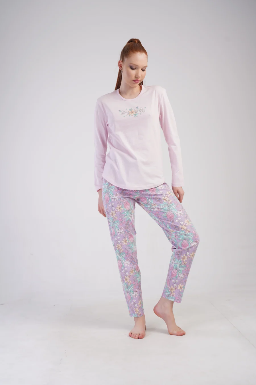 Piżama Damska Vienetta Floral Dream, Różowy, r. S-XL - obrazek 2