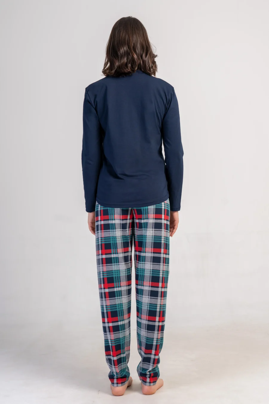 Piżama Damska Vienetta Plaid Love, Granatowy, r. S-XL - obrazek 6
