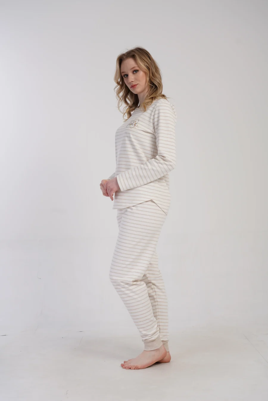 Piżama Damska Vienetta Cozy Cat, Biały, r. S-XL - obrazek 4