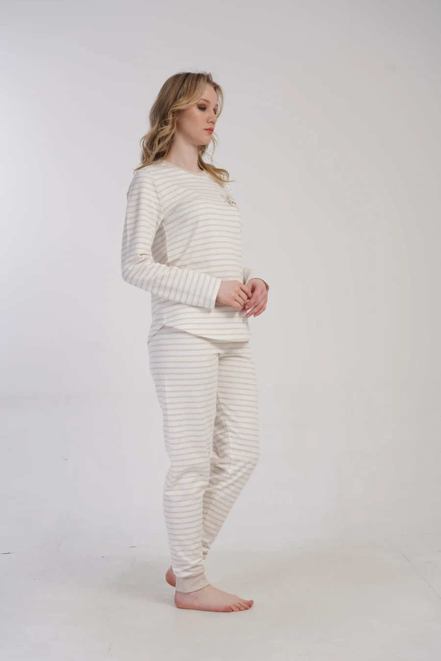 Piżama Damska Vienetta Cozy Cat, Biały, r. S-XL - obrazek 6