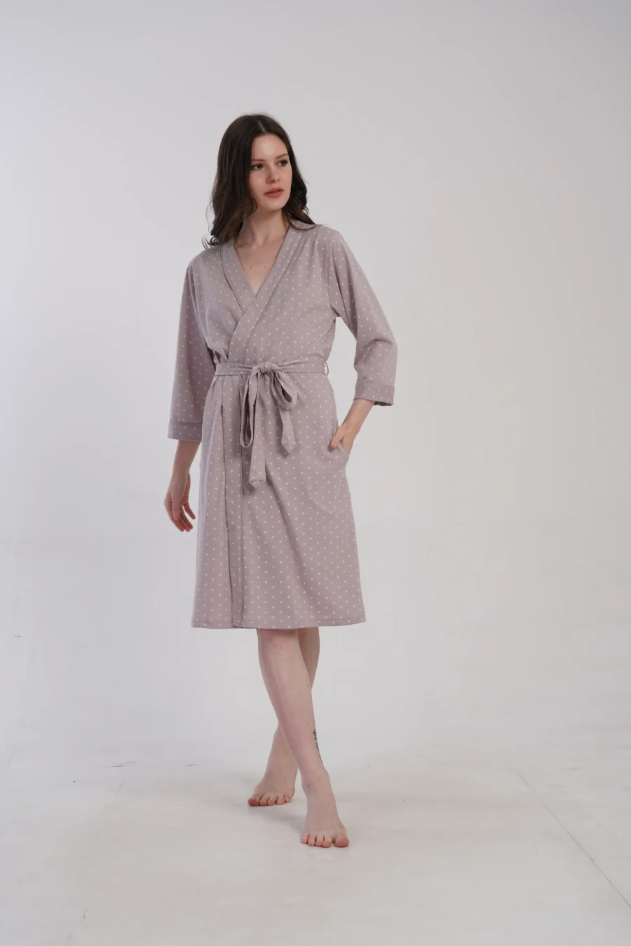 Szlafrok damski Vienetta Pink Wrap, Różowy, r. 1XL - 4XL - obrazek 5