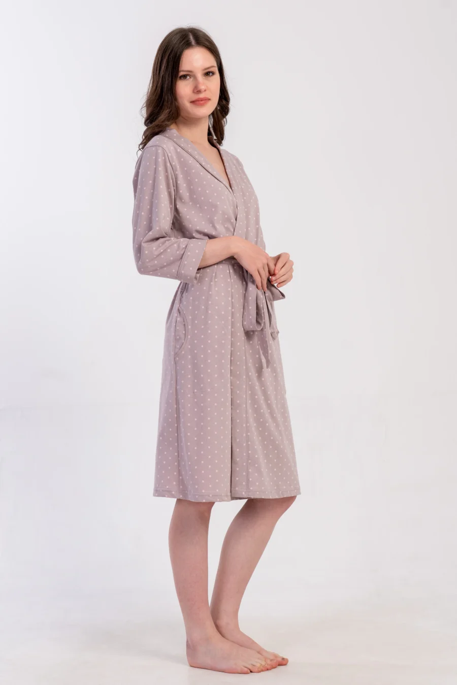 Szlafrok damski Vienetta Pink Wrap, Różowy, r. 1XL - 4XL