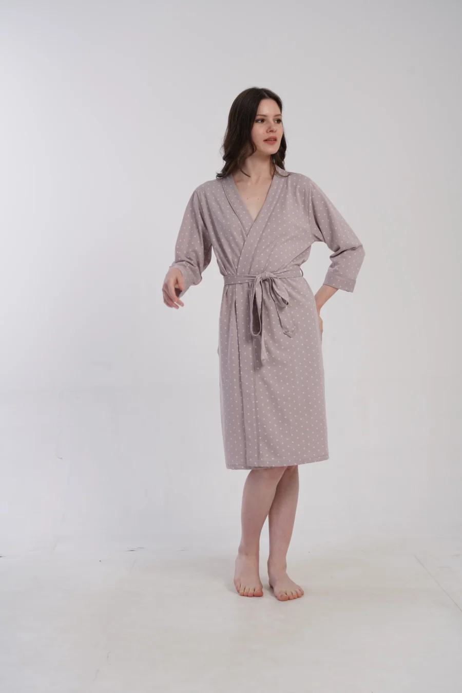 Szlafrok damski Vienetta Pink Wrap, Różowy, r. 1XL - 4XL - obrazek 3