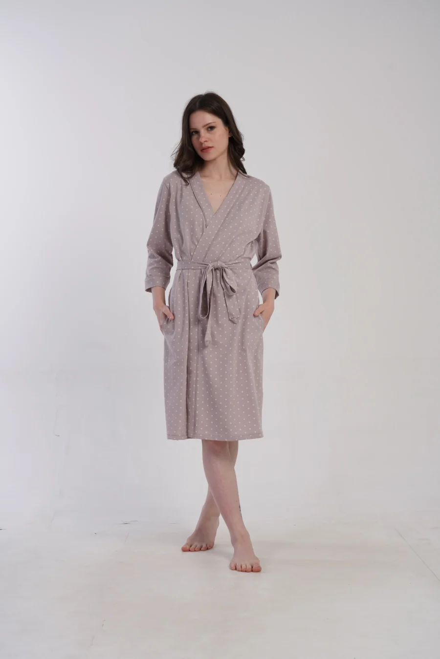 Szlafrok damski Vienetta Pink Wrap, Różowy, r. 1XL - 4XL - obrazek 2