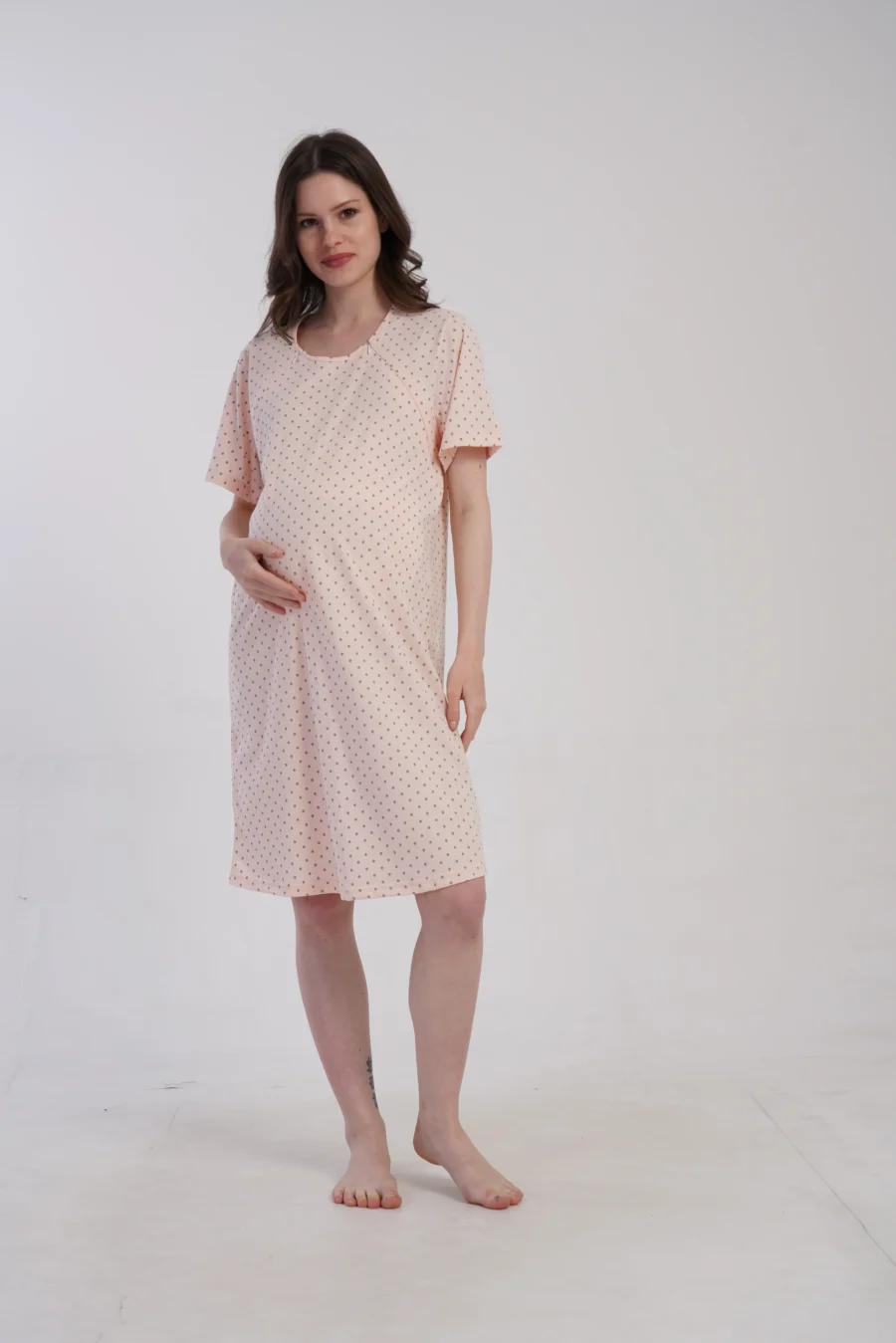 Koszula do Karmienia Vienetta Cozy Dots, Różowa, r. M-XXL