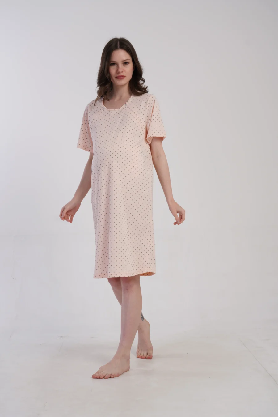 Koszula do Karmienia Vienetta Cozy Dots, Różowa, r. M-XXL - obrazek 2