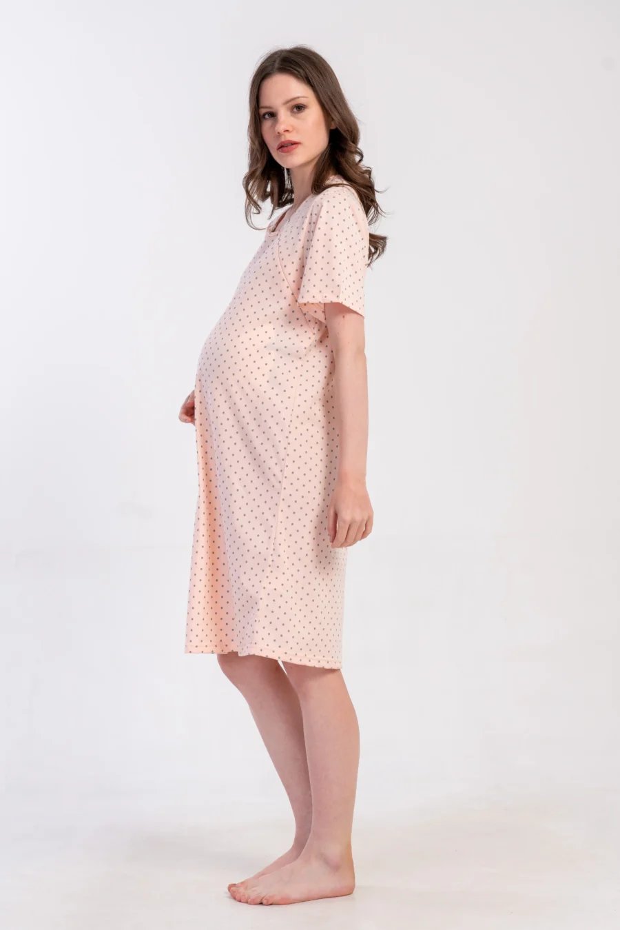 Koszula do Karmienia Vienetta Cozy Dots, Różowa, r. M-XXL - obrazek 3