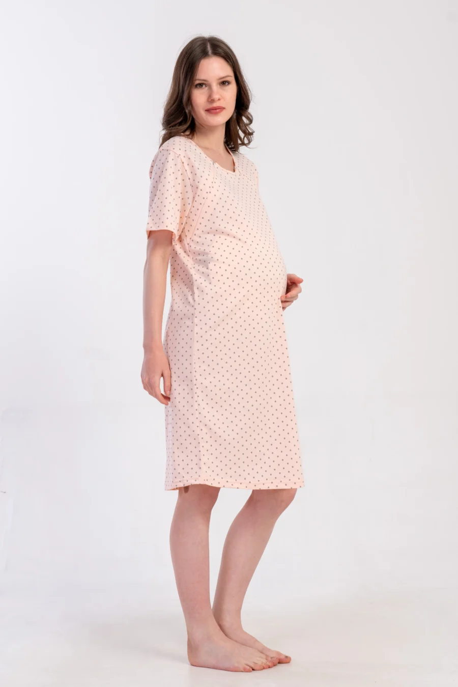 Koszula do Karmienia Vienetta Cozy Dots, Różowa, r. M-XXL - obrazek 5