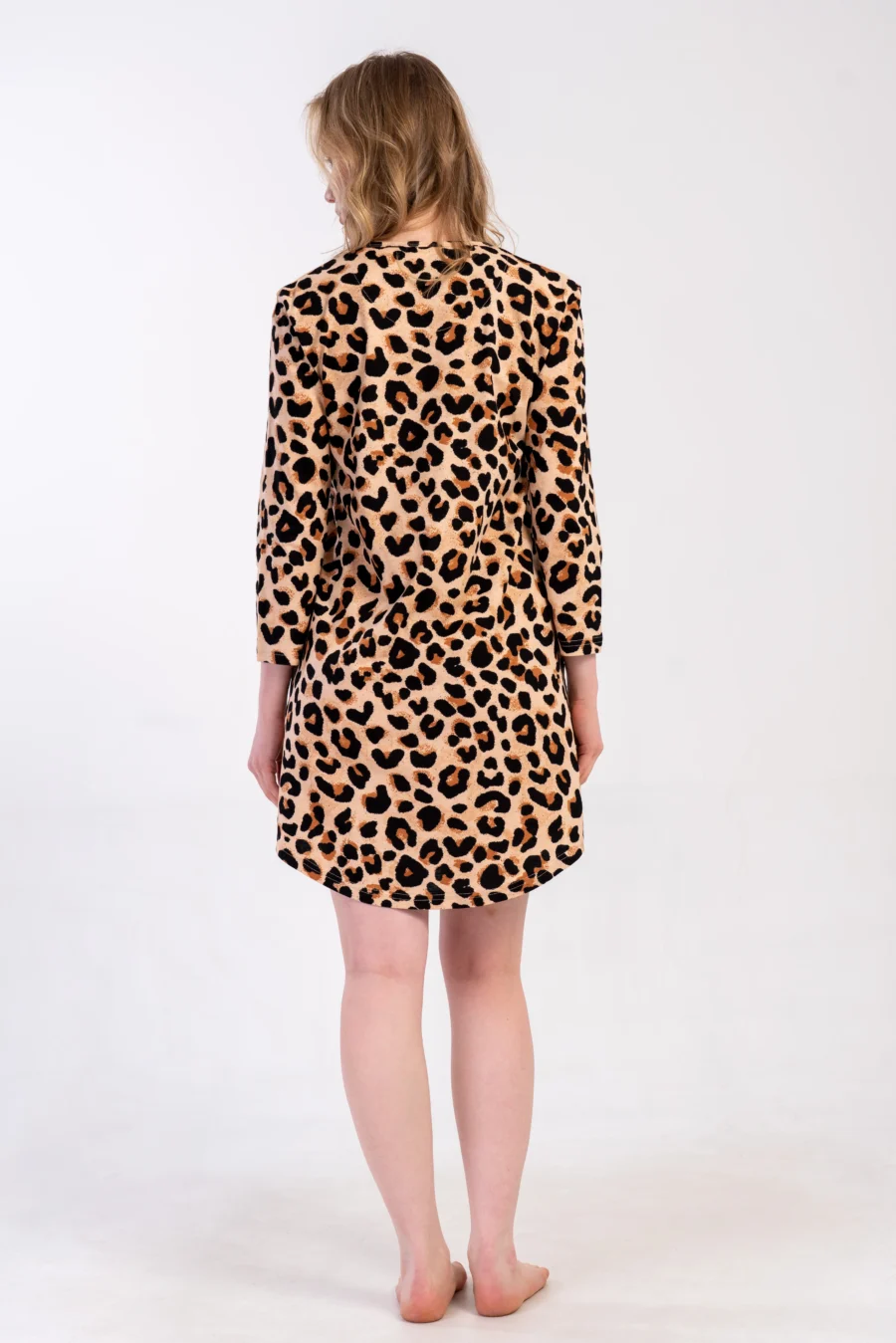 Koszula Nocna Damska Vienetta, Wild Comfort, Beżowy, r. M - XXL - obrazek 5