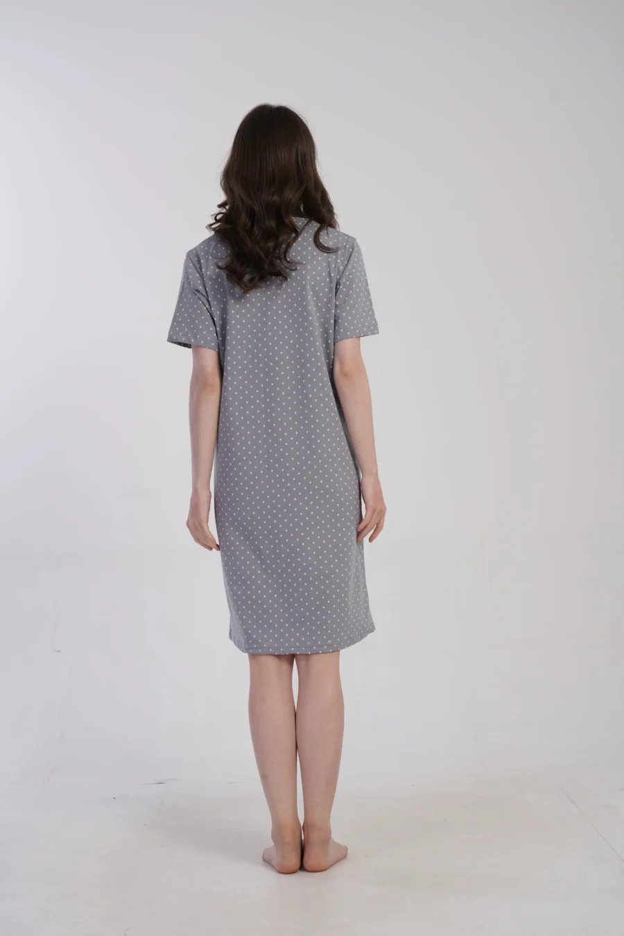 Koszula do Karmienia Vienetta Cozy Dots, Szary, r. M-XXL - obrazek 3