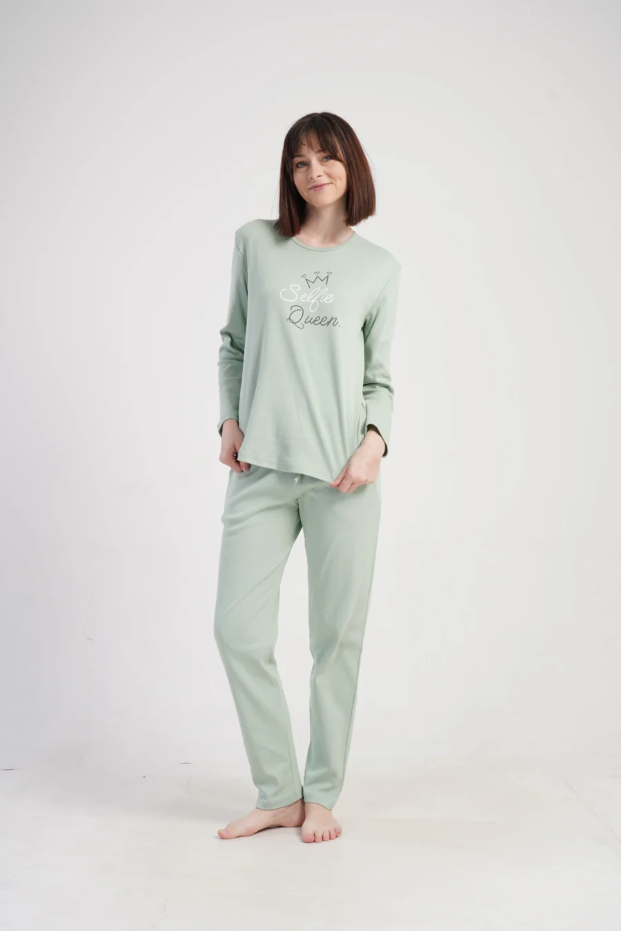 Piżama Damska Vienetta Queen Comfort, Zielony, r. S-XL - obrazek 2