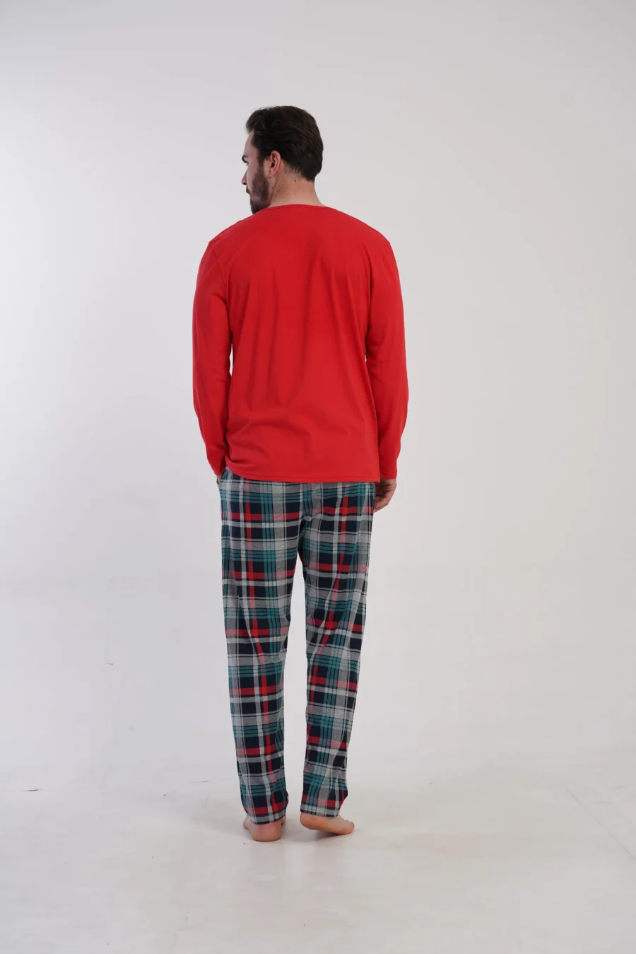 Piżama Męska Vienetta Red Check, Czerwony, r. M-XXL - obrazek 6