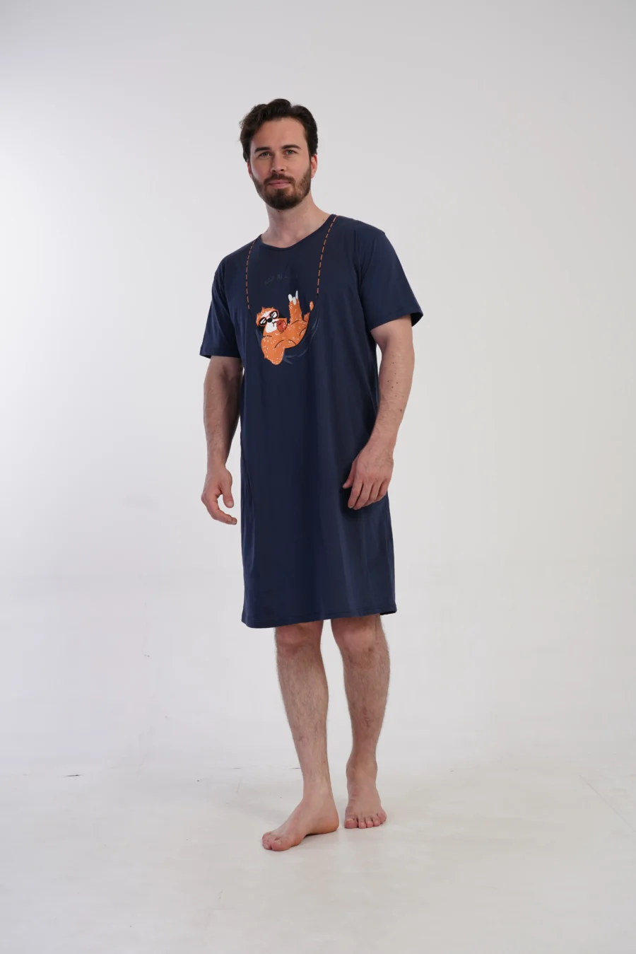 Koszula męska Vienetta Lazy Comfort, Granatowy, r. L-XXXL - obrazek 2