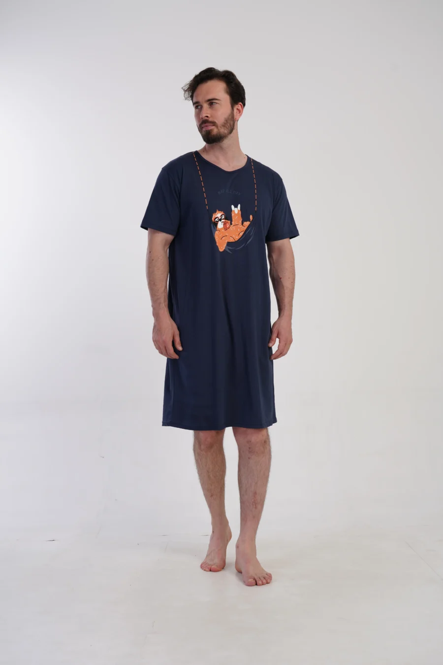 Koszula męska Vienetta Lazy Comfort, Granatowy, r. L-XXXL - obrazek 3
