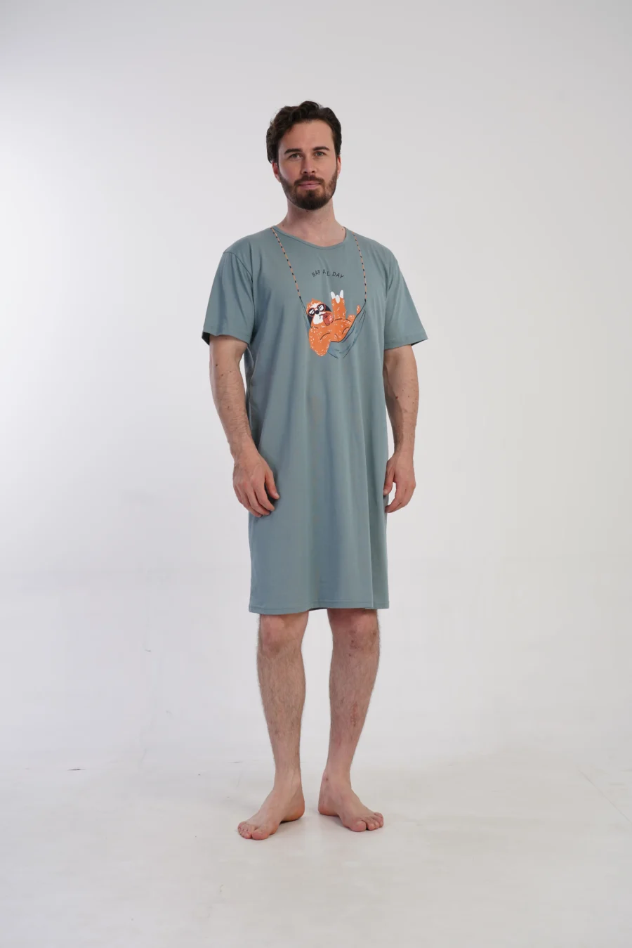 Koszula męska Vienetta Lazy Comfort, Zielony, r. L-XXXL