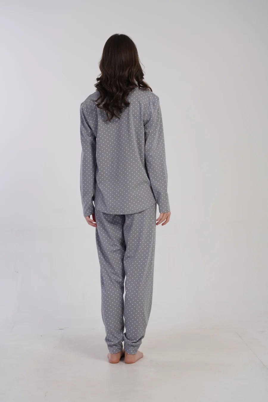 Piżama Damska Vienetta Cotton Cats, Szary, r. M-XXL - obrazek 3