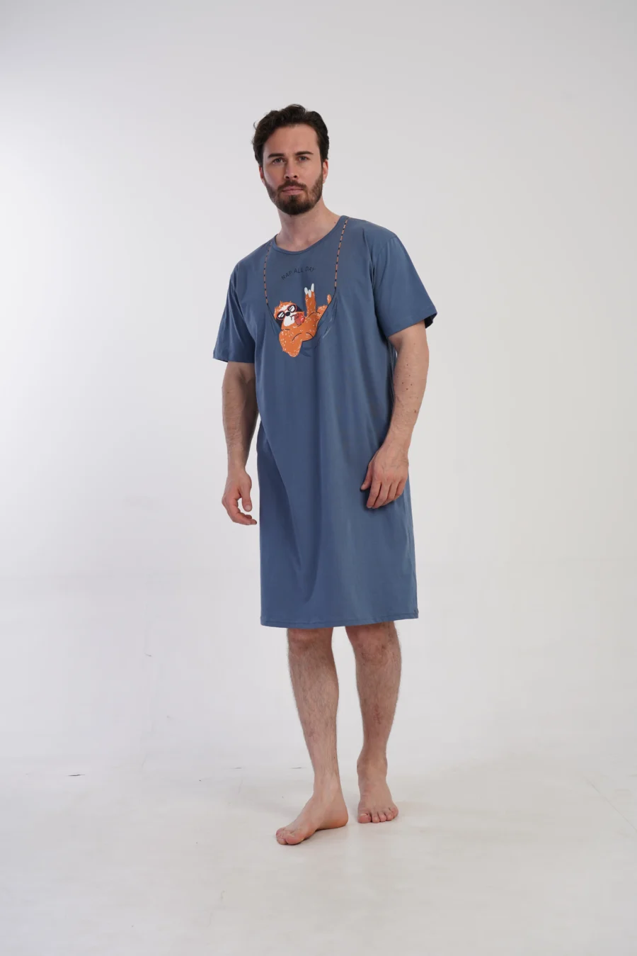 Koszula męska Vienetta Lazy Comfort, Niebieski, r. L-XXXL - obrazek 2