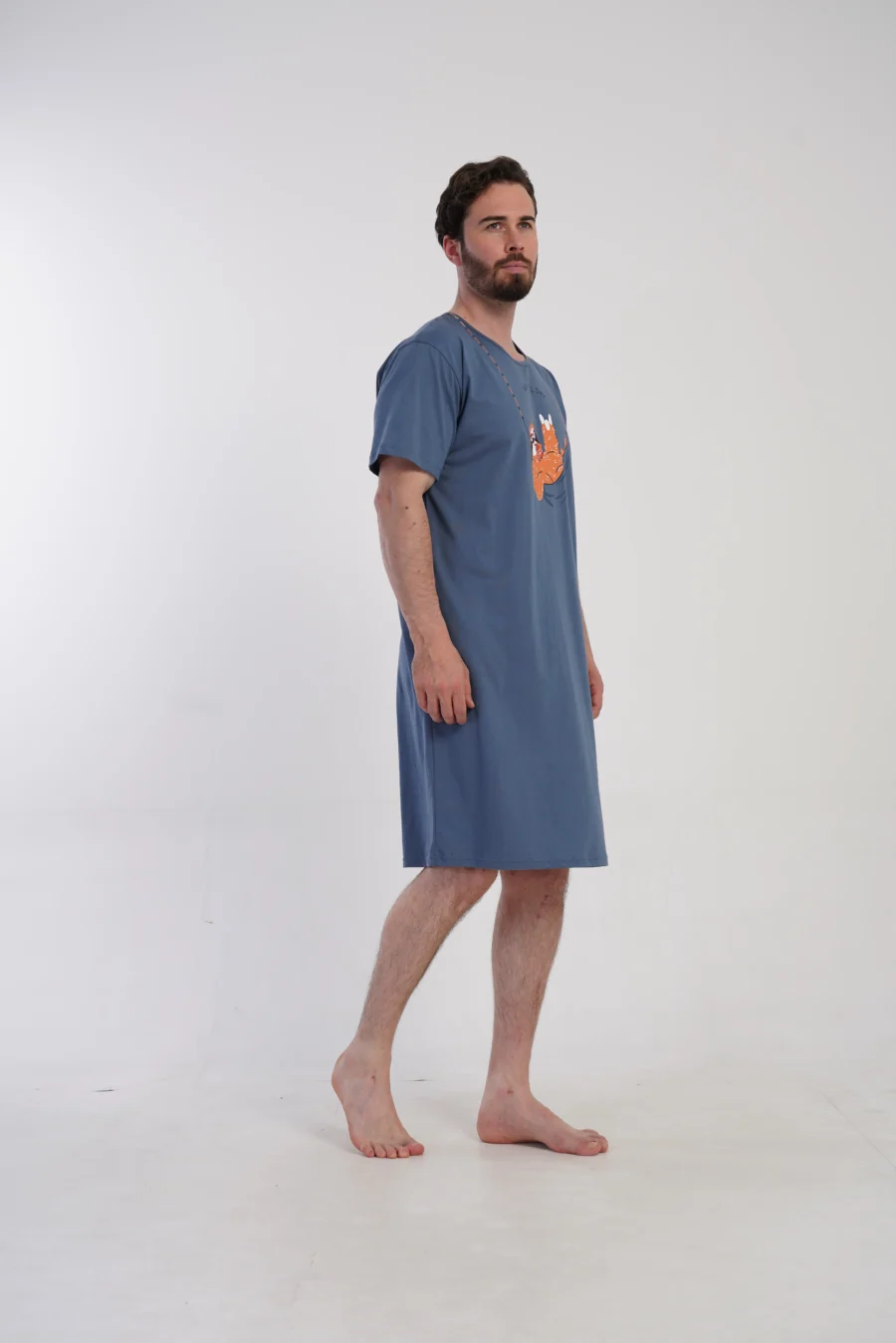 Koszula męska Vienetta Lazy Comfort, Niebieski, r. L-XXXL - obrazek 4