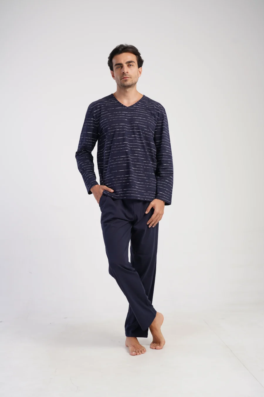 Piżama Męska Vienetta Night Set, Granatowy, r. M-XXL - obrazek 2