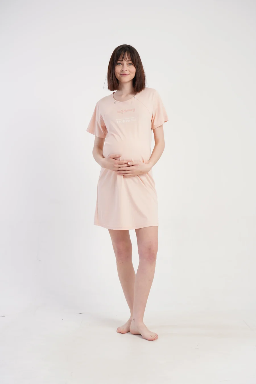Koszula do Karmienia Vienetta Mommy & Daddy, Brzoskwiniowy, r. S-XL - obrazek 3