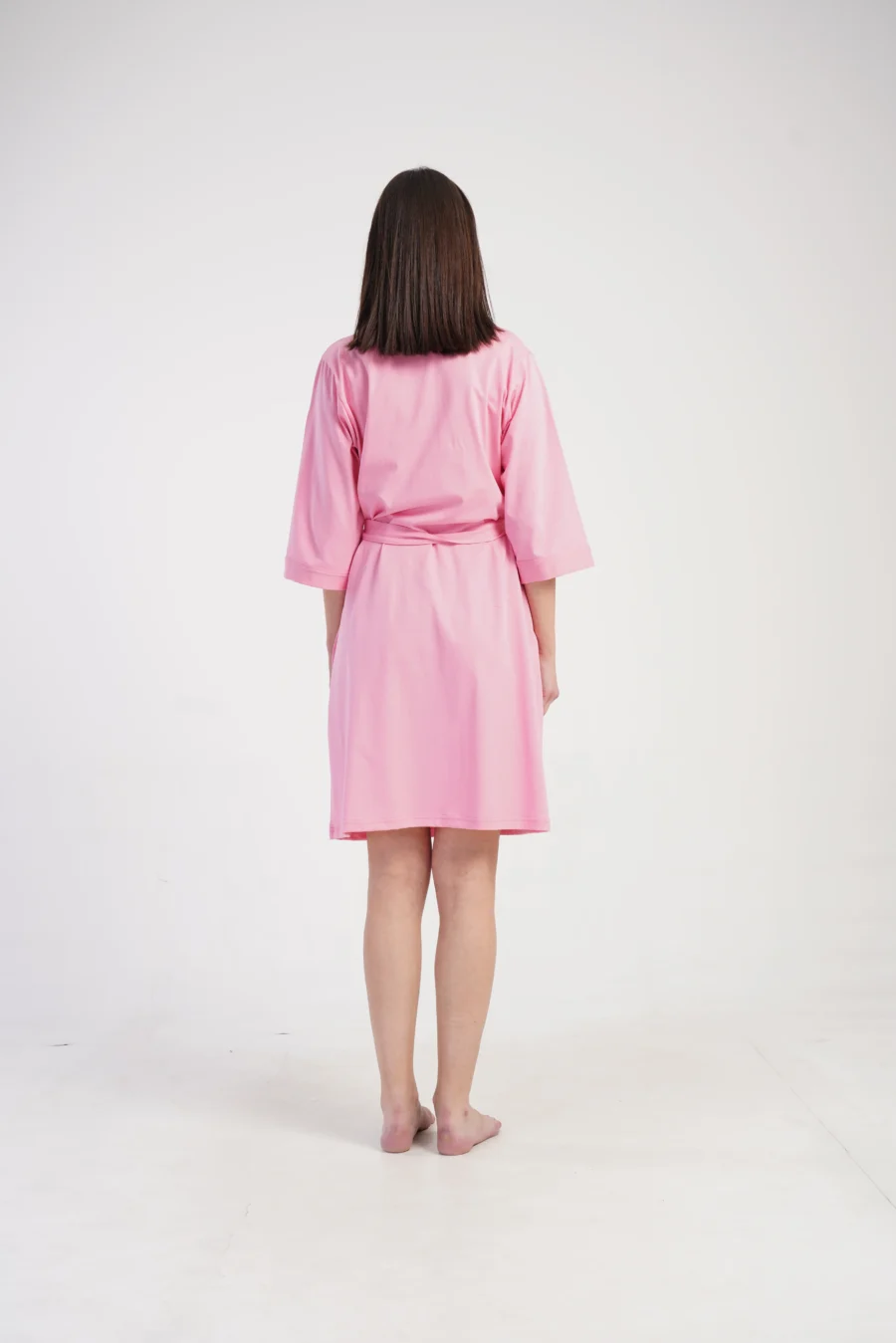 Szlafrok damski Vienetta Pink Cotton, Różowy, r. 1XL - 3XL - obrazek 5