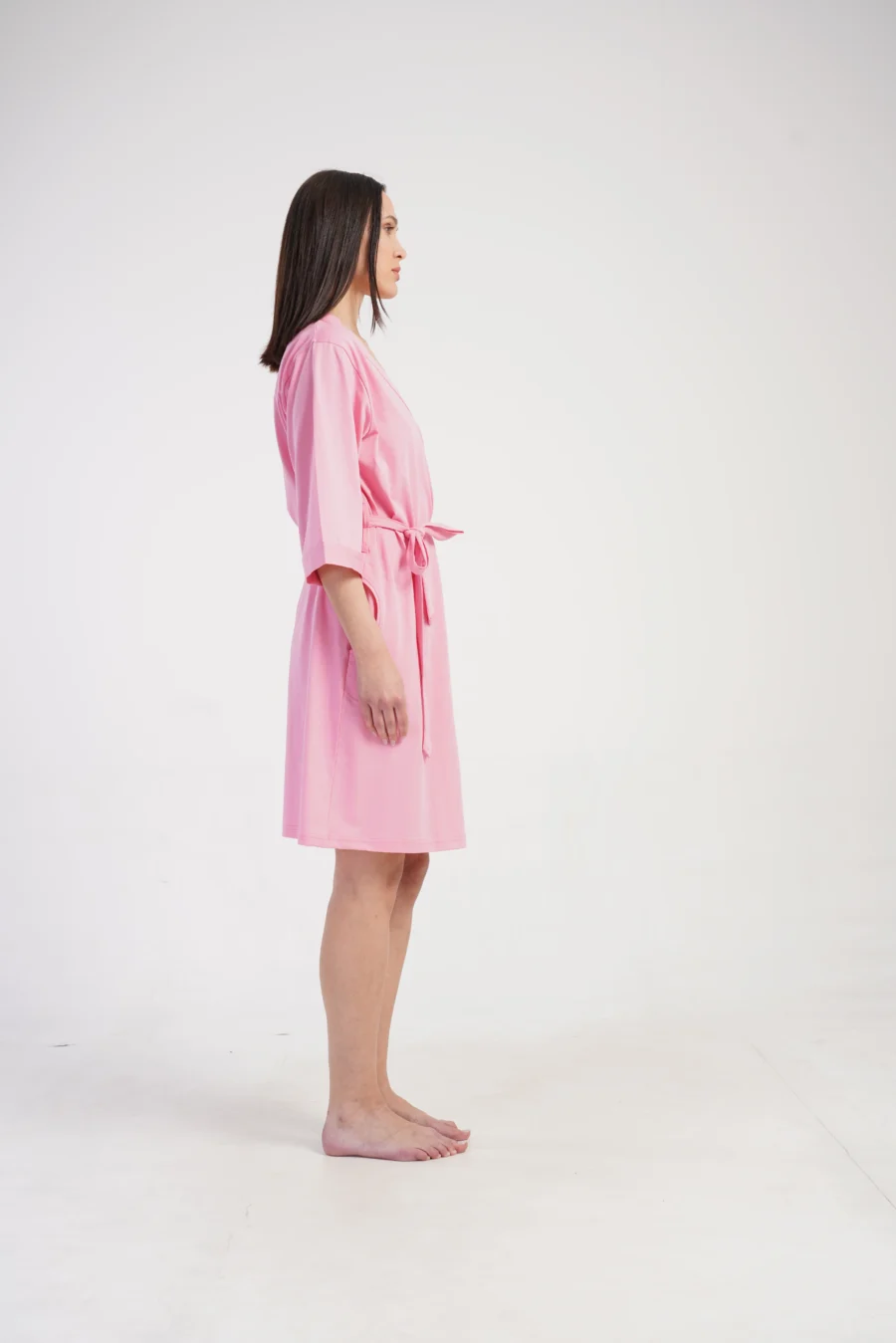 Szlafrok damski Vienetta Pink Cotton, Różowy, r. 1XL - 3XL - obrazek 6
