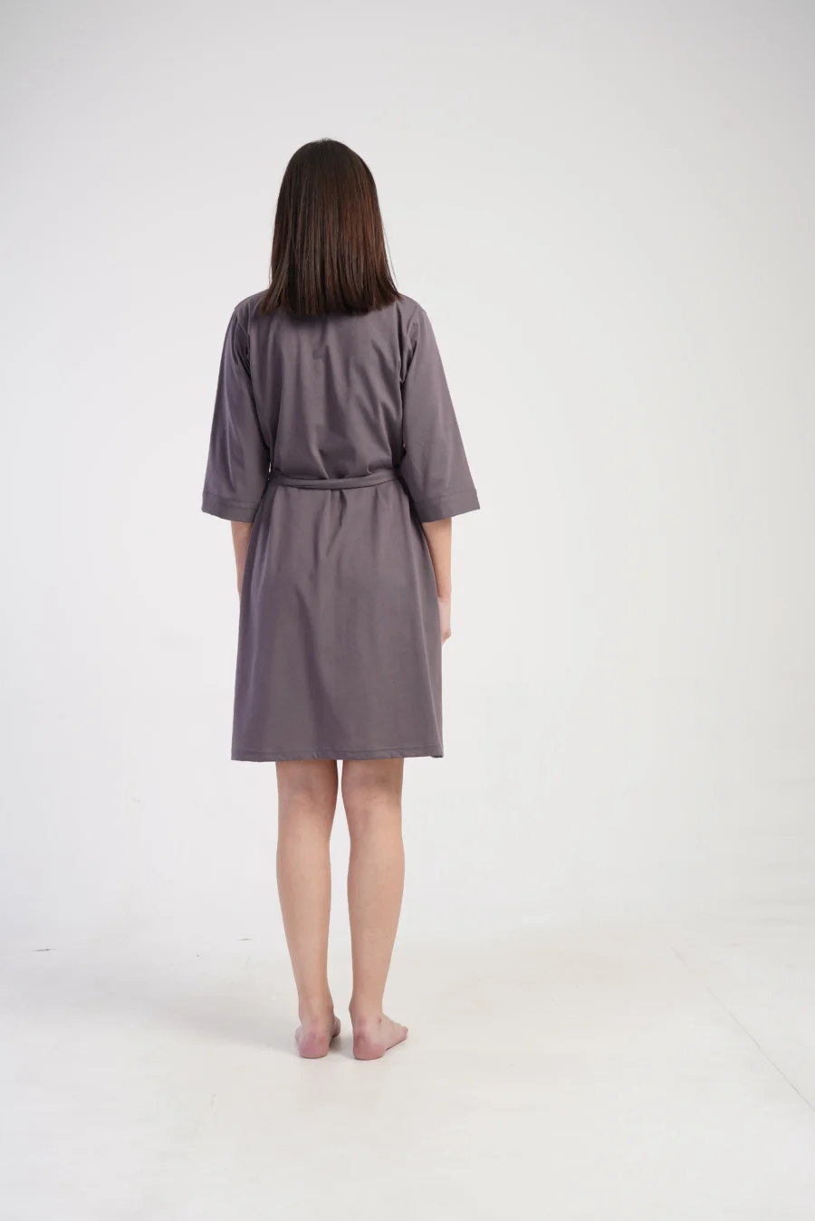 Szlafrok damski Vienetta Gray Cotton, Szary, r. 1XL - 3XL - obrazek 5