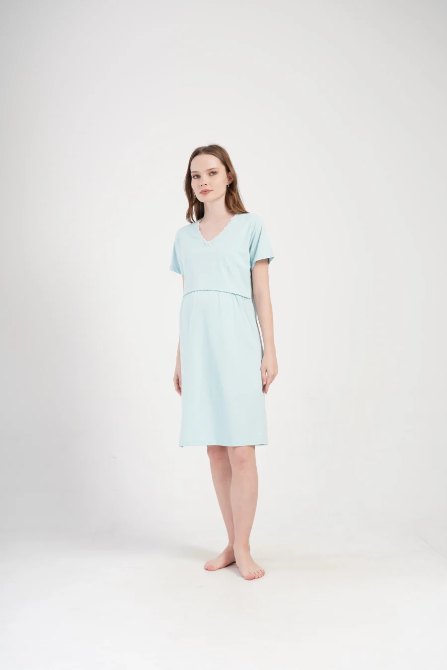 Koszula do Karmienia Vienetta Soft Bloom, Błękitny, r. S-XXL - obrazek 4