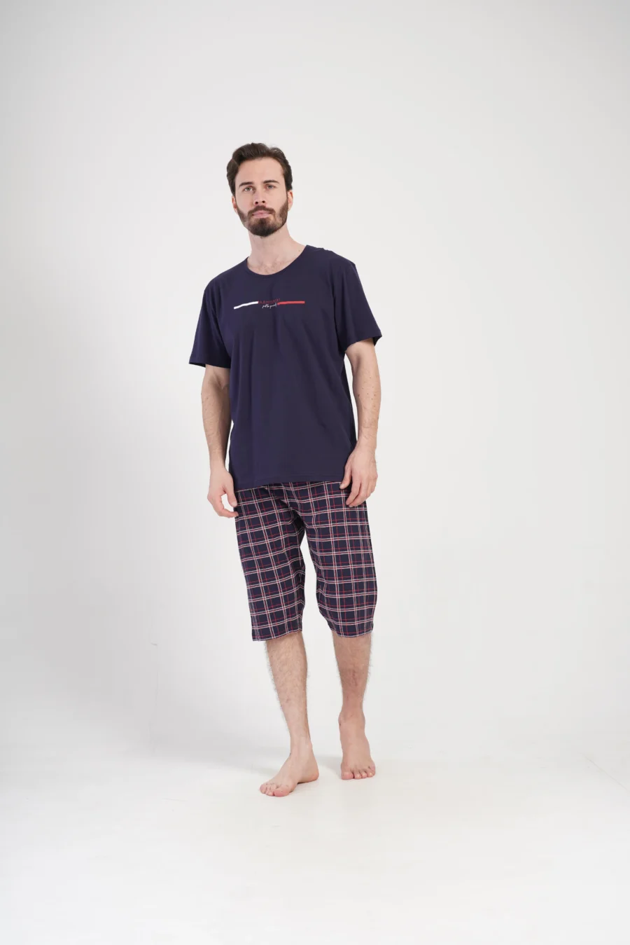 Piżama Męska Vienetta Night Comfort, Granatowy, r. 1XL-4XL