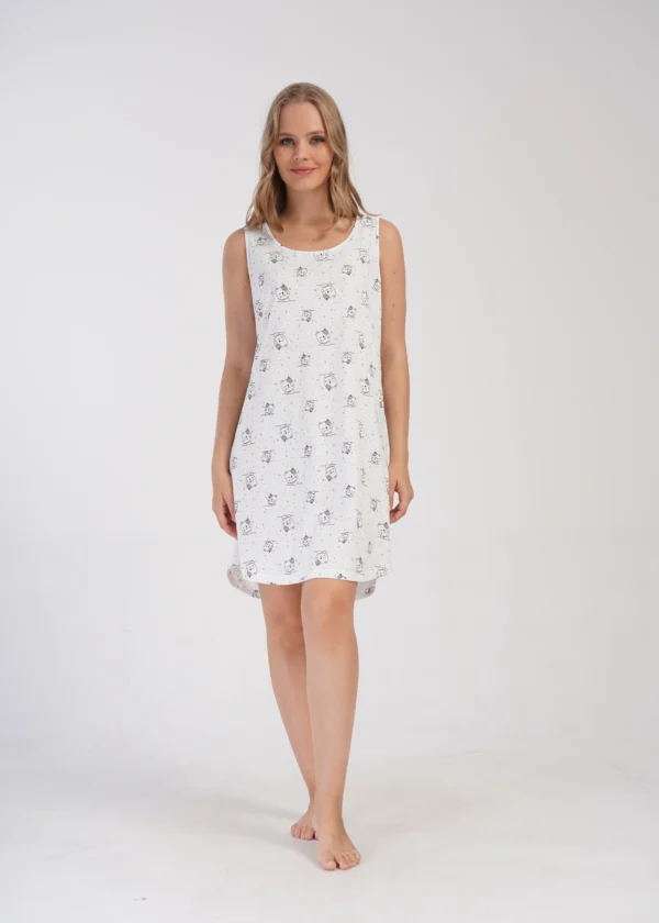 Koszula Nocna Vienetta Kitty Dream, Ecru, r. M-XXL - M