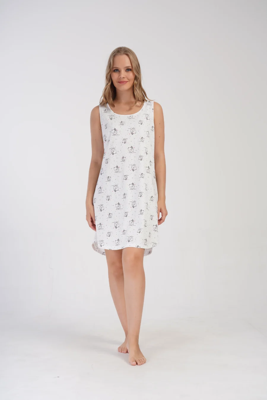 Koszula Nocna Vienetta Kitty Dream, Ecru, r. M-XXL
