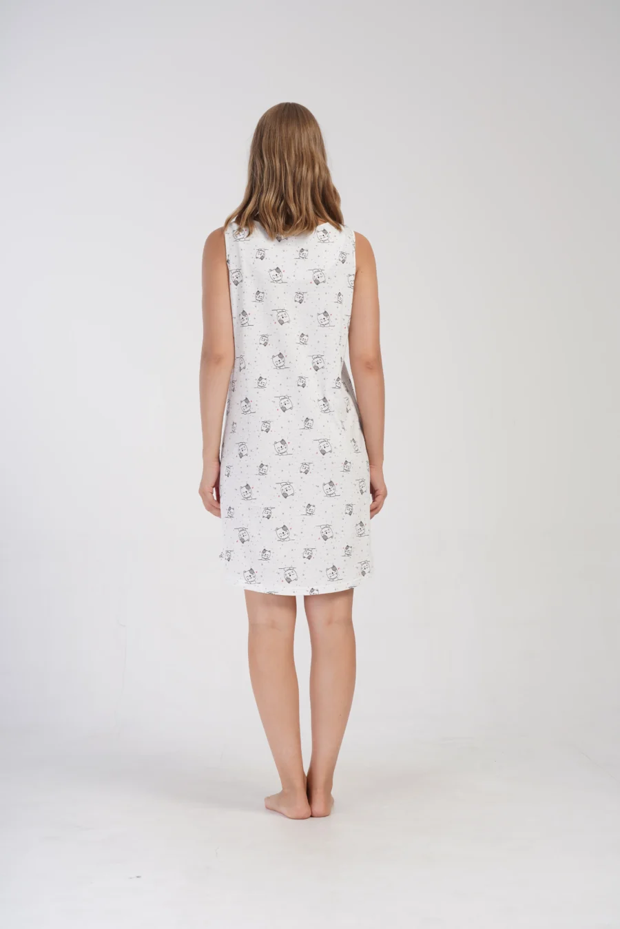 Koszula Nocna Vienetta Kitty Dream, Ecru, r. M-XXL - obrazek 5