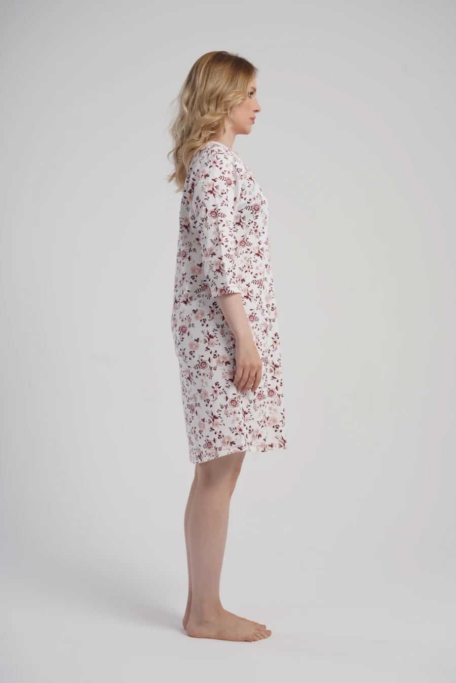Koszula Nocna Damska Vienetta, Floral Dream, Biały, r. M - XXL - obrazek 5