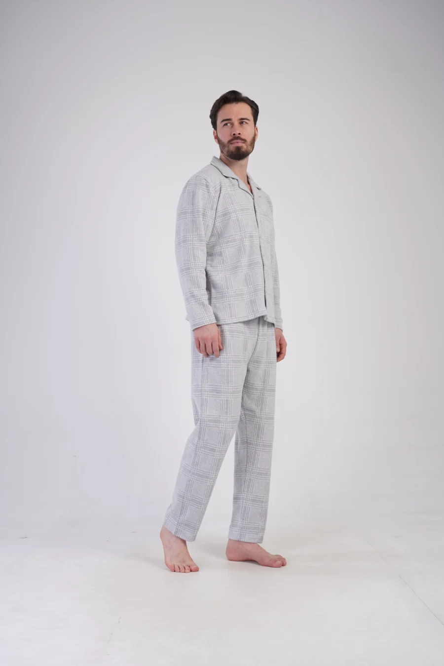 Piżama Męska Vienetta Grey Check, Szary, r. M-XXL - obrazek 5