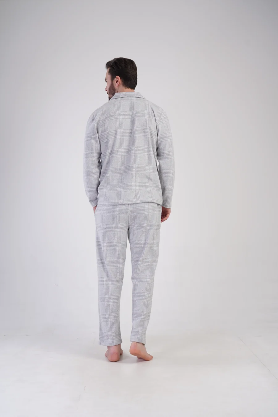 Piżama Męska Vienetta Grey Check, Szary, r. M-XXL - obrazek 6