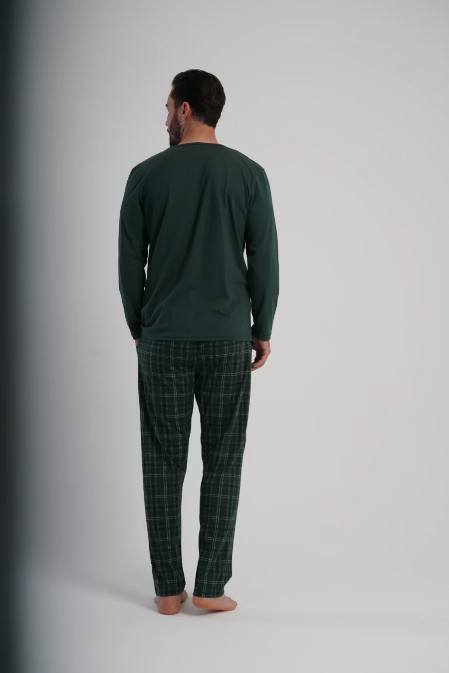 Piżama Męska Vienetta Green Classic, Ciemnazieleń, r. M-XXL - obrazek 6