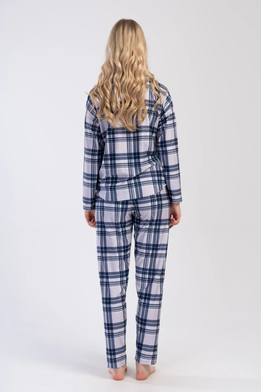 Piżama Damska Vienetta Cozy Check, Szary, r. S-XL - obrazek 2